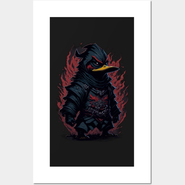 Evil Ninja Duck 001 Wall Art by Kulturmagazine